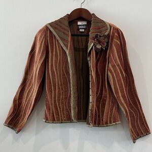 Yak Magik Blazer with Flower Broach